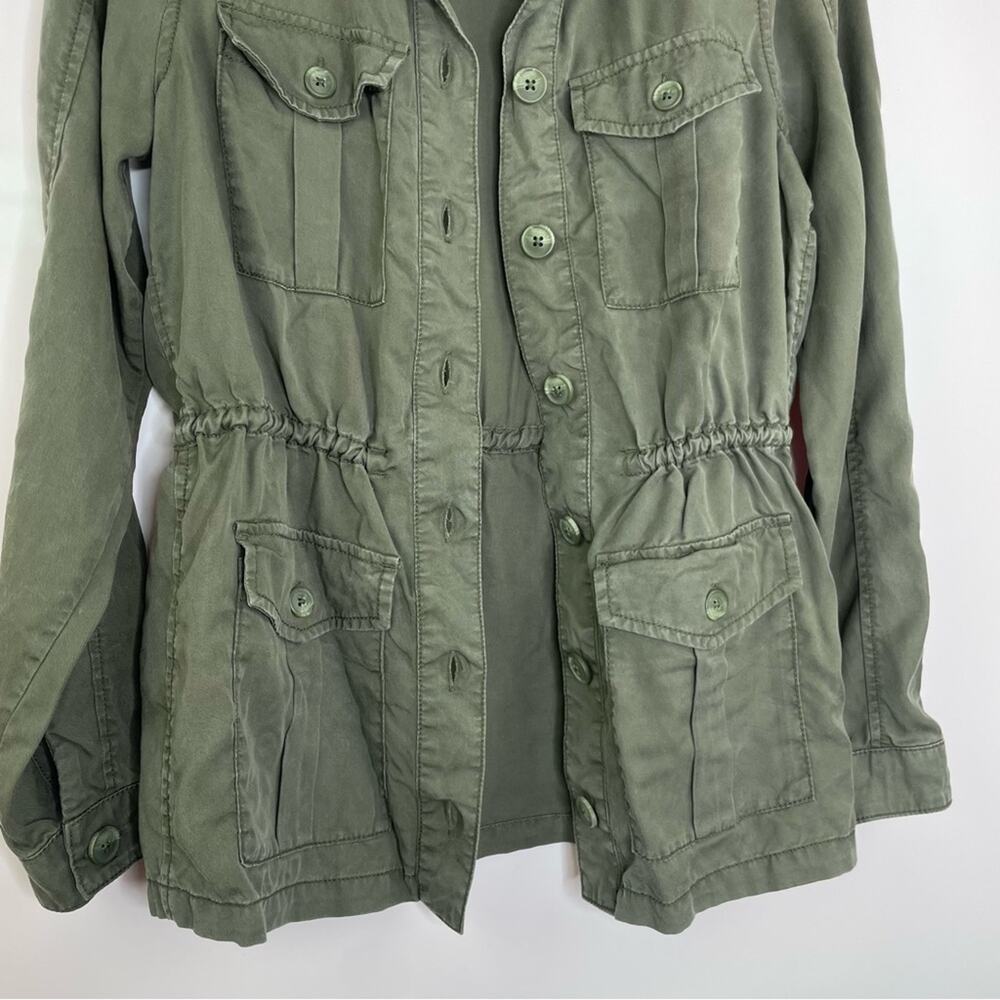 Gap Army Green Button Down Utility Lightweight Ja… - image 3